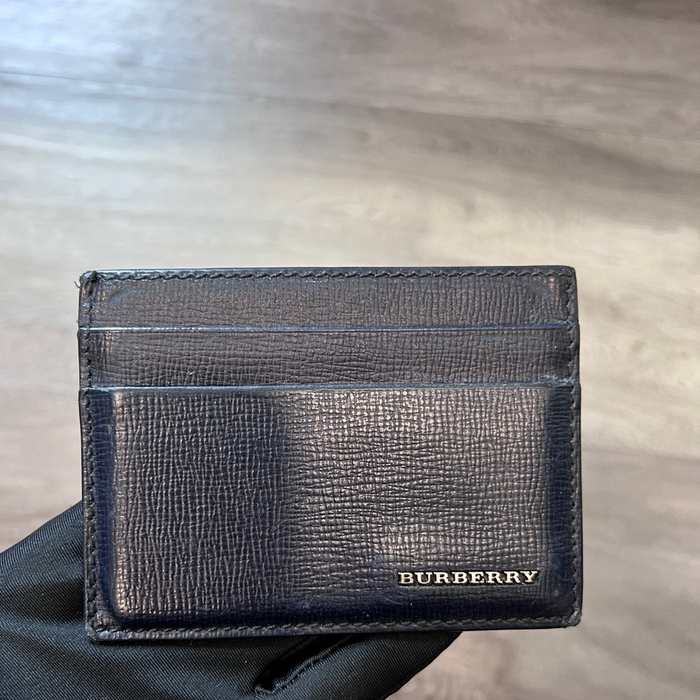 Auth💙Burberry card holder.Navy.Unisex